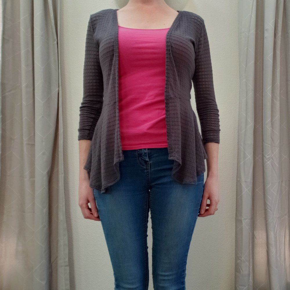 Candie's Gray Open Front Cardigan